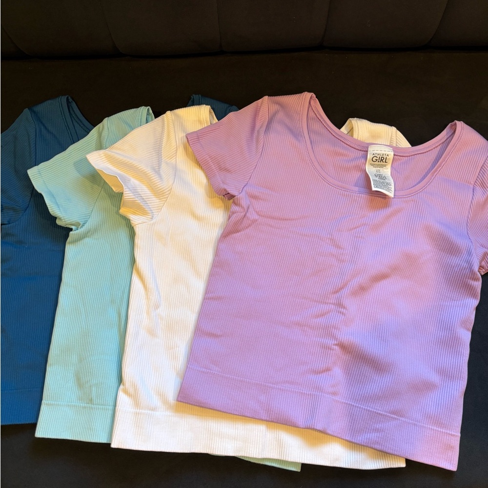 Athleta Kids' Short Sleeve Tees - Blue, Green, White, Purple